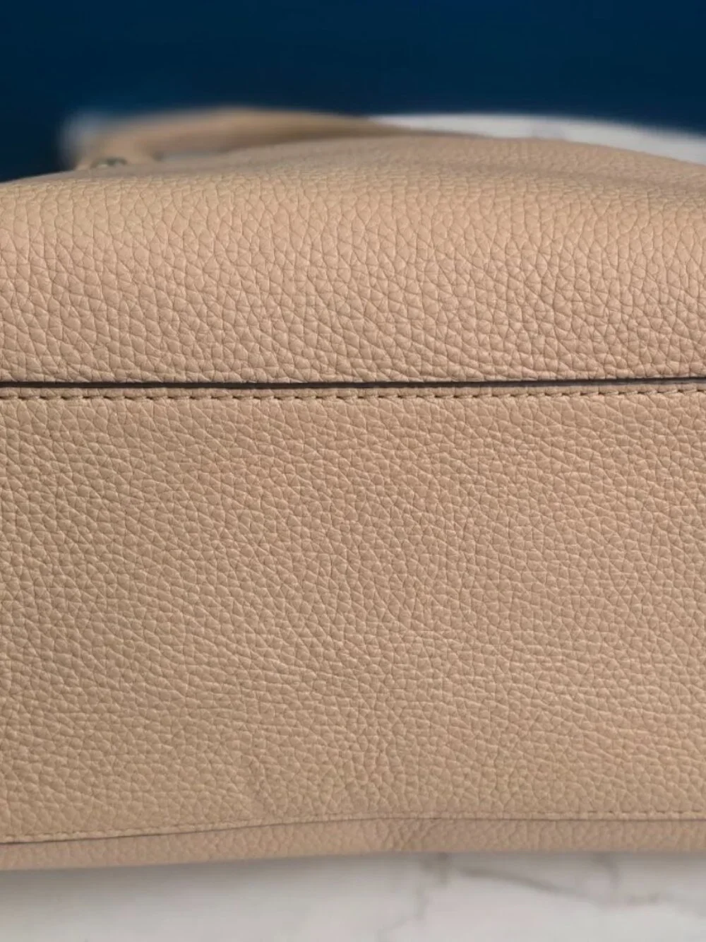 Michael Kors Sandrine Medium Leather Satchel Taupe Beige Tassel Handbag